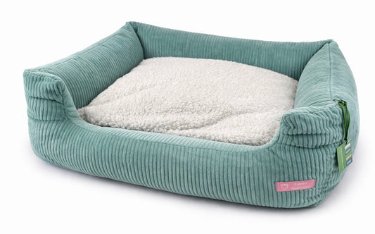 Kuschelbett „ Cord Sage“natürliche Ruhe & kuschelige Wärme